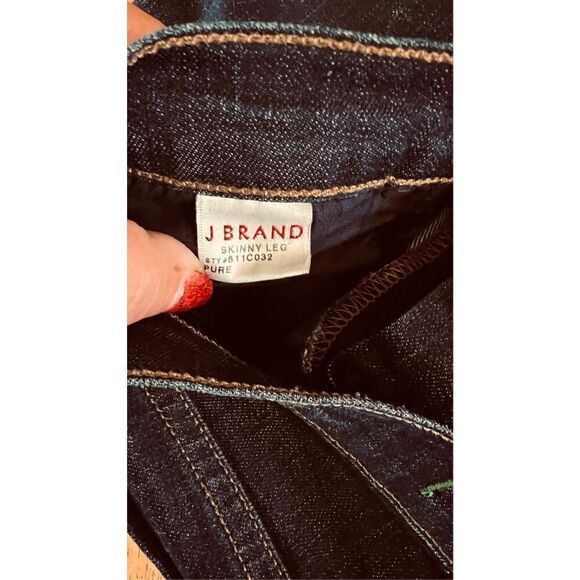 J. BRAND DARK BLUE SKINNY PENCIL JEANS SIZE 25 - Picture 10 of 10